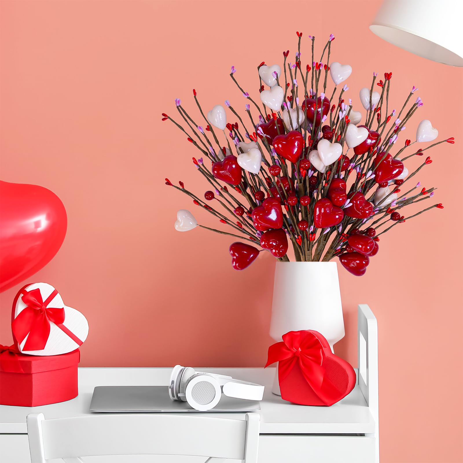 Amazon.com: Winlyn 6 Pcs Valentine's Day Heart and Berry Sprays